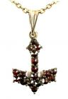 Boh.garnet pendant ANCHOR chain incl.