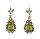 Markasit Ohrringe echt Peridot & Markasit