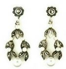 Ohrringe mit Perlen + Perlchen + Markasit