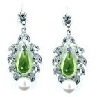 Markasit Ohrringe im.Peridot Briolett