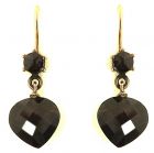 Garnet Heart Earrings