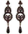 Garnet earrings w/14 wires in Victorian style