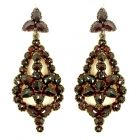 Tropfenförmige Ohrringe mit Stern in der Mitte