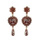 Ohrringe mit Herz 2-lagig  + Briollette