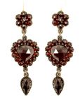 Garnet Heart Earrings