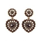 Granatohrringe mit Perlchen