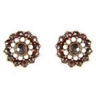 Garnet Pearl Earrings