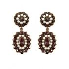 Garnet Earrings & seed pearls