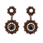Granatohrringe mit Perlchen