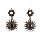 Granatohrringe mit Perlchen