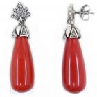 Ohrringe mit Markasit + im Koralle