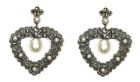 Herzohrringe mit Perlen