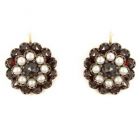 Garnet Earrings & seed pearls