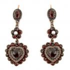 Altdeutsche Granat Herzohrringe