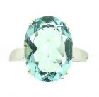 Ring mit oval imit.Aquamarin