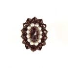 Granatring mit Perlchen