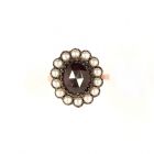 Granatring mit Perlchen