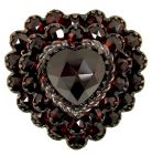 Garnet Heart Ring