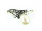 Ring mit Perle + Markasit