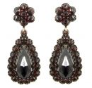 Vintage rosecut garnet drop earring