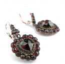 Garnet heart earrings w/14ctgold wire     /L