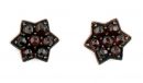 Vintage garnet star earrings w/14ctgold studs