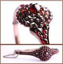 Round Vintage Victorian garnet flower bangle