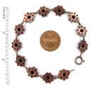 Vintage Victorian garnet flower bracelet