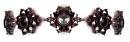 Vintage Victorian garnet flower bracelet