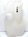 Victorian garnet heart earrings w/14ctgold wire