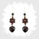 Lovely Victorian garnet heart earrings w/14ct wire