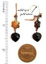 Lovely Victorian garnet heart earrings w/14ct wire