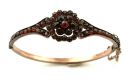 Vintage Victorian hinged garnet bangle/bracelet