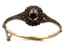 Vintage oval two layers garnet bangle