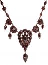 Impressive Vintage Big Drop Garnet Necklace in Victorian style