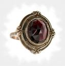 Oval Vintage Bavarian garnet ring    ГРАНАТ RX9L21EFL
