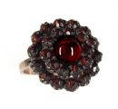 Vintage round genuine garnet ring