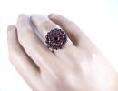 Vintage round genuine garnet ring