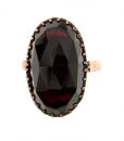 Vintage oval solitaire garnet ring