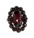 Vintage oval garnet ring