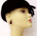 Vintage dangling oval garnet earrings