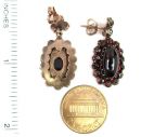 Vintage dangling oval garnet earrings