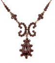 Vintage drippy garnet necklace in Victorian style