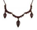 Vintage Three Drops Garnet Necklace