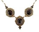 Vintage oval garnet necklace