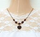 Garnet heart necklace