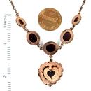 Garnet heart necklace