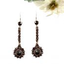 Vintage Bohemian garnet earrings