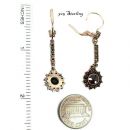 Vintage Bohemian garnet earrings