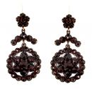 Vintage garnet earrings *w/14c wire Victorian style